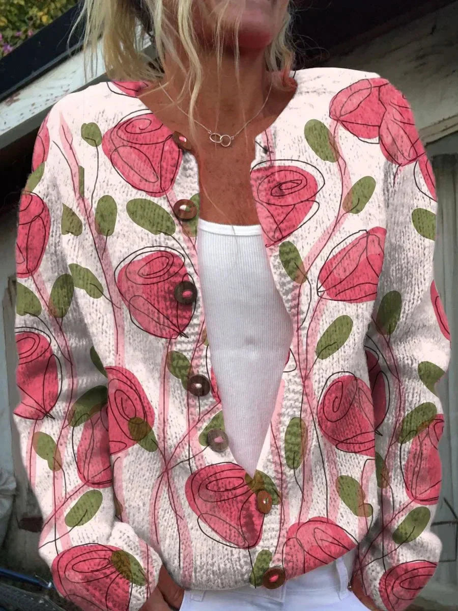 Stride™ – elegant kofta med blommönster