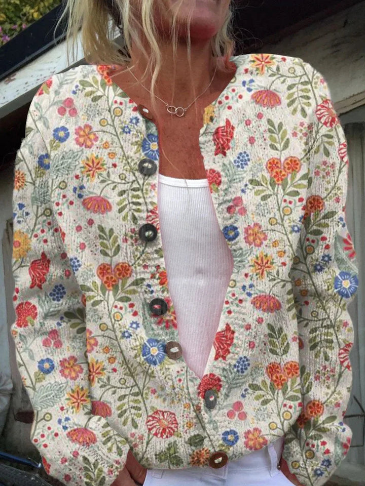Stride™ – elegant kofta med blommönster