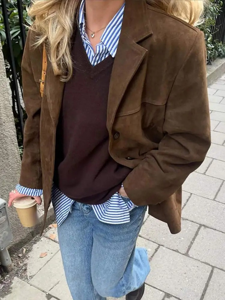 Stride – Oversized Trenchcoat i Lyxig Mockalook