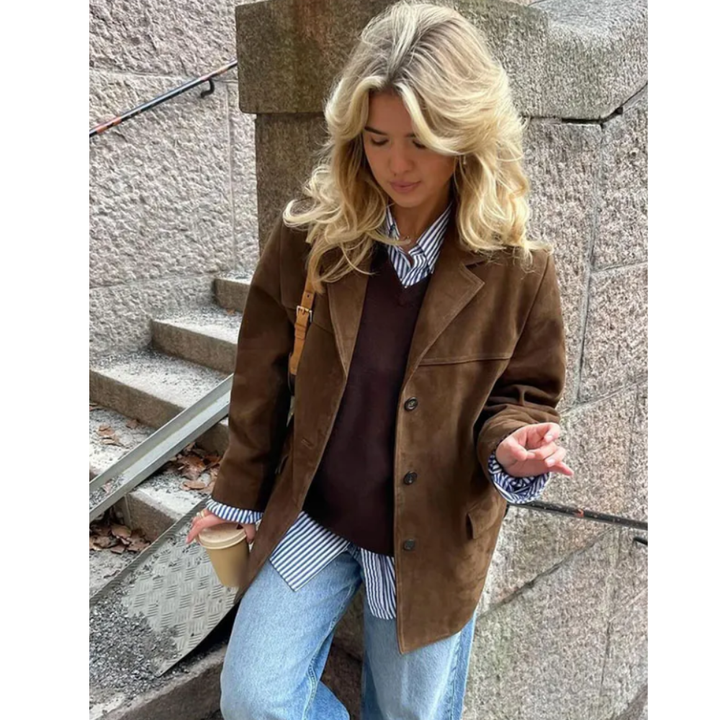 Stride – Oversized Trenchcoat i Lyxig Mockalook