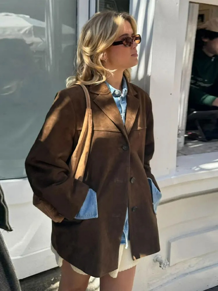 Stride – Oversized Trenchcoat i Lyxig Mockalook