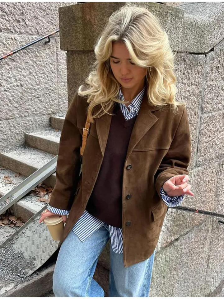 Stride – Oversized Trenchcoat i Lyxig Mockalook